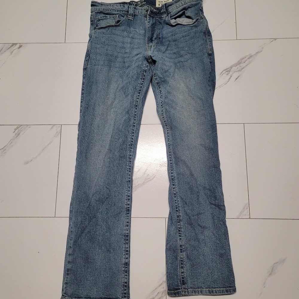 mens tk axel slim boot jeans - size 30x32